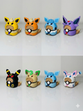 pokemon, poncho, eeveelution, 3d print, model, pokeball