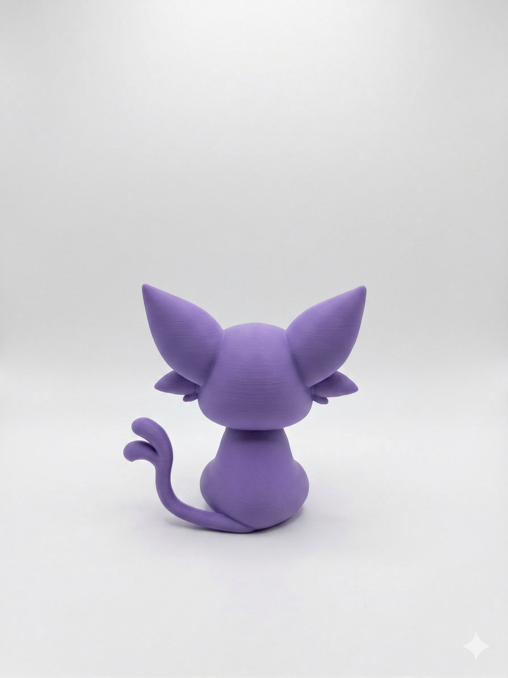 Purple cartoon character figurine on a white background, pokemon, chibi, figure, model, 3d print