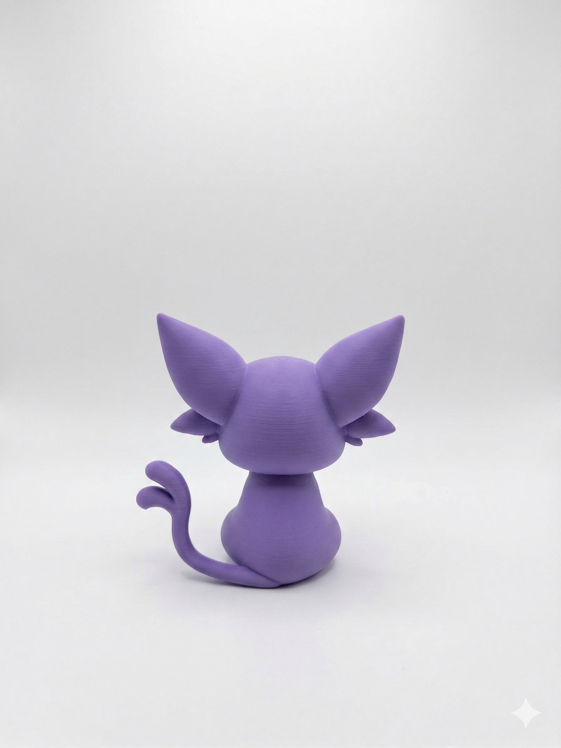 Purple cartoon character figurine on a white background, pokemon, chibi, figure, model, 3d print